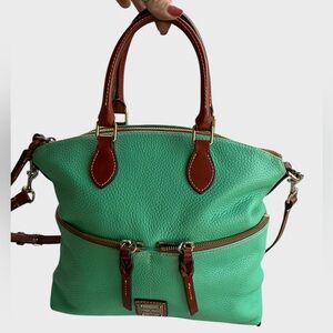 Dooney & Bourke Pebble Grain Double Pocket Satchel